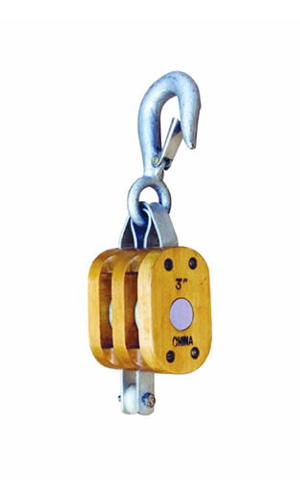 美式木滑輪鉤式雙輪